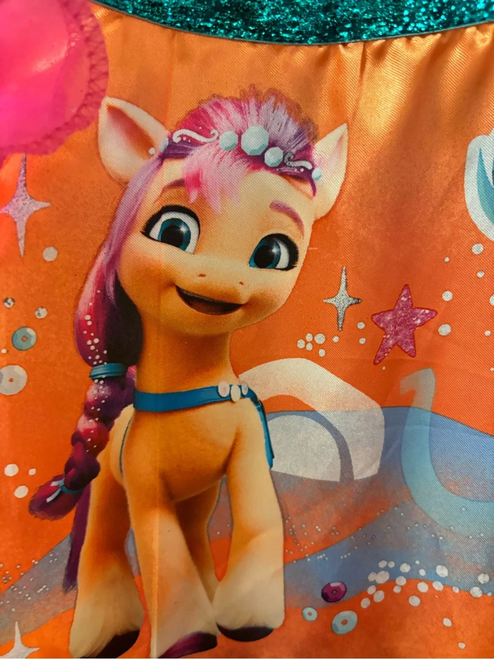 My Little Pony Orange & Pink Dress with Teal Accents